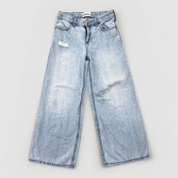 Abercrombie & Fitch Other - Abercrombie & Fitch Kids Jeans Girl 9/10 Short Hi-Rise Ultra Wide Leg Light Wash